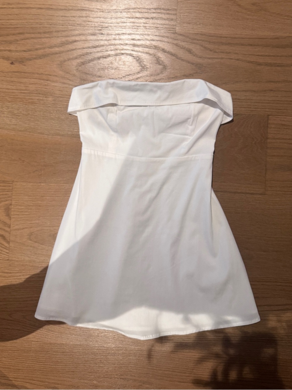 Indah White Strapless A-Line Dress